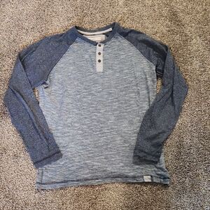 PD&C Striped Blue Henley Shirt